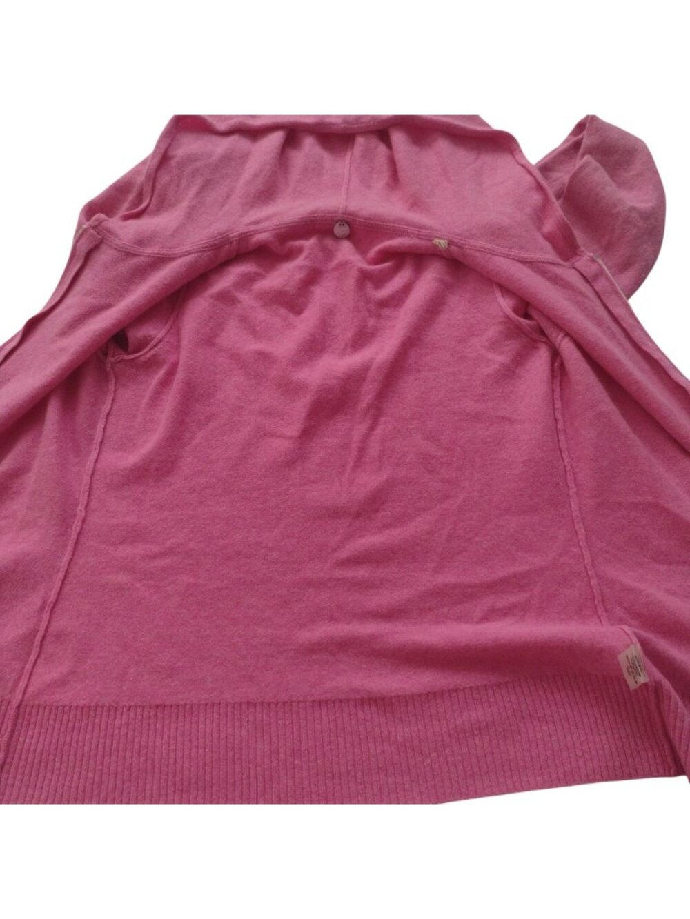 Margaret OLeary Pink Cashmere Hooded Sweate S Soft Lightweight Zip Front Barbie - Picture 11 of 12